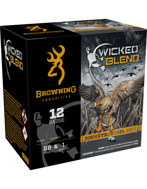 BROWNING WICKED BLEND BISMUTH & STEEL BB & 1 SHOT 25 RDS