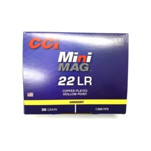 CCI 22 LR MINI MAG 36GR COPPER PLATED HOLLOW POINT 300 rds