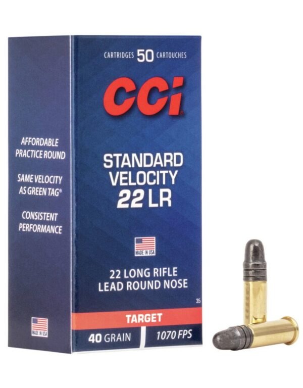 CCI 22LR STD VELOCITY AMMO LEAD ROUND NOSE