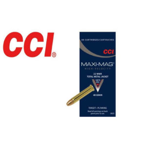 CCI MAXI-MAG C.22 WMR TOTAL METAL JACKET 40GR