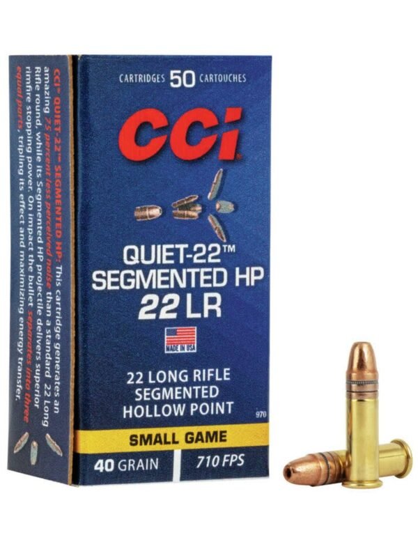 CCI QUIET 22 SEGMENTED HP 22LR SMALL GRAIN 40 GR 50 RDS