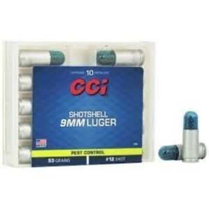 CCI SHOTSHELL 9MM LUGER 53 GR #12 SHOT