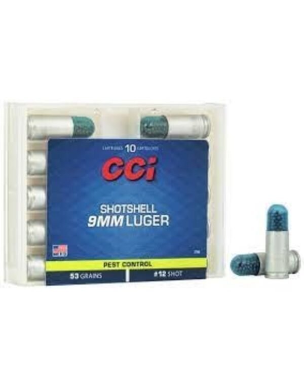 CCI SHOTSHELL 9MM LUGER 53 GR #12 SHOT