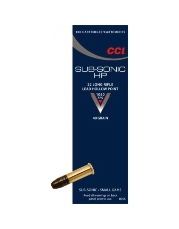 CCI SUB-SONIC 22 LR HP 40GR 100 RDS