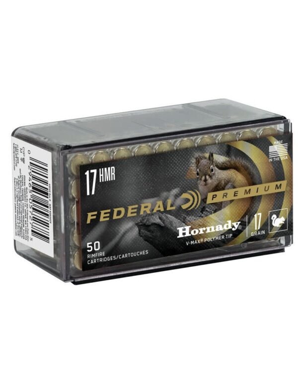 FEDERAL 17 HMR 17GR HORNADY V-MAX 50 RDS