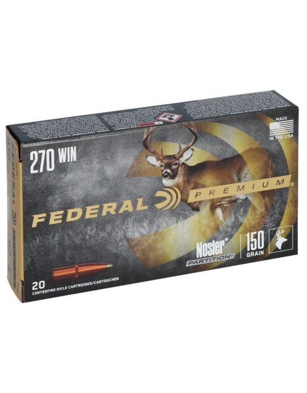 federal 270 win, federal 270 win 150 grain, federal 270 win ammo, federal nosler partition 270,