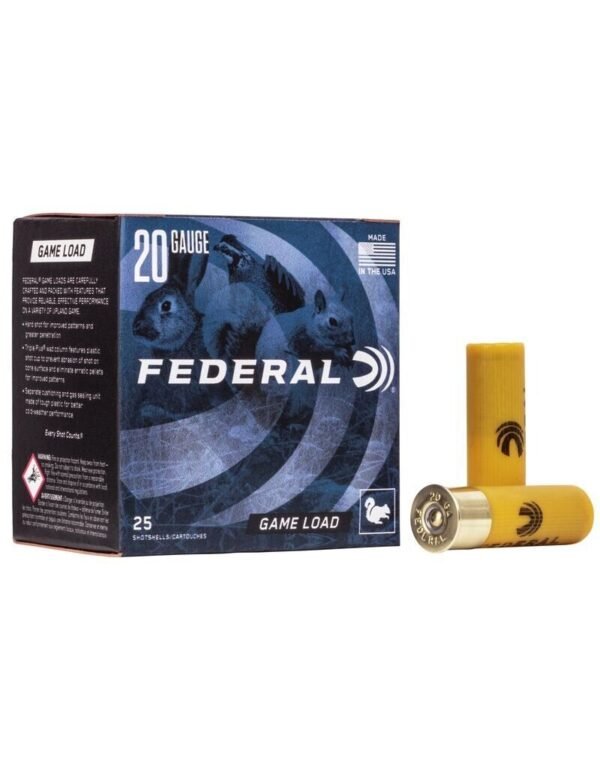 FEDERAL GAME LOAD 20GA, federal game load, federal game load 20 gauge, federal game load 20 gauge 6 shot, federal game load heavy field 5 shot, federal game load shotgun shells, federal game load high brass, federal game load 6 shot, federal game load heavy field 4 shot,