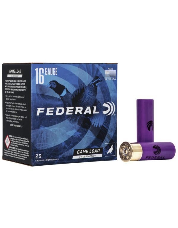 FEDERAL GAME LOAD HI-BRASS, FEDERAL GAME LOAD HI-BRASS 16, FEDERAL GAME LOAD HI-BRASS 16 GA, federal game load, federal game load heavy field, federal game load shotgun shells, federal game load high brass,