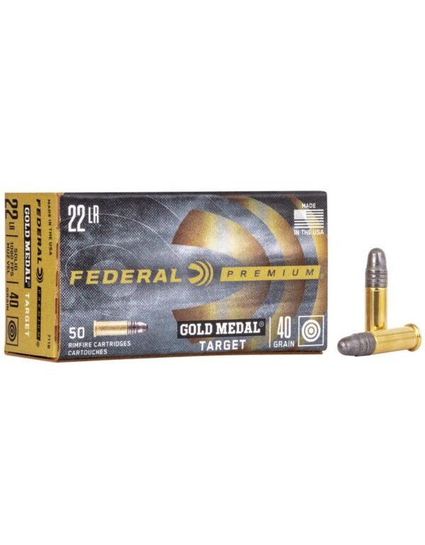 FEDERAL GOLD MEDAL TARGET 22 LR 40 GR 50 RDS