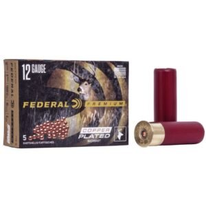 FEDERAL PREMIUM COPPER PLATED 12GA 3 4 BUCK 5 RDS
