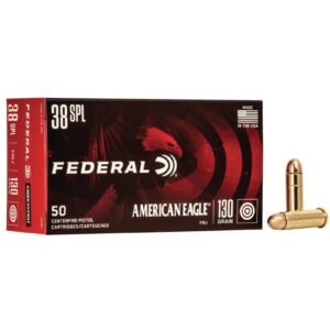 FEDERAL AMERICAN EAGLE 38 SPECIAL 130GR FMJ 50 RDS