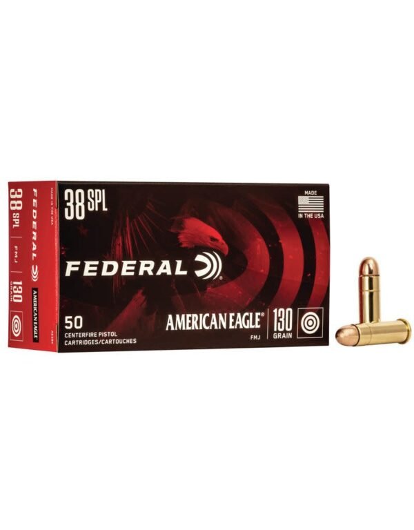 FEDERAL AMERICAN EAGLE 38 SPECIAL 130GR FMJ 50 RDS