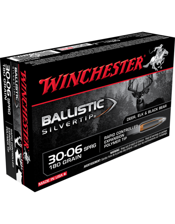 winchester 30-06, winchester 30-06 ammo, winchester 30-06 ballistic silvertip 180 grain, winchester 30-06 sprg