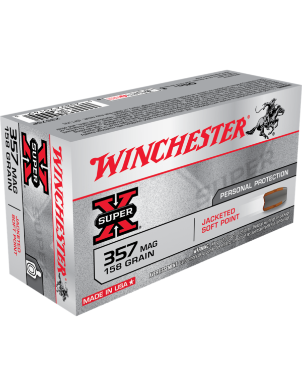 WINCHESTER 357 MAG 158GR JSP SX