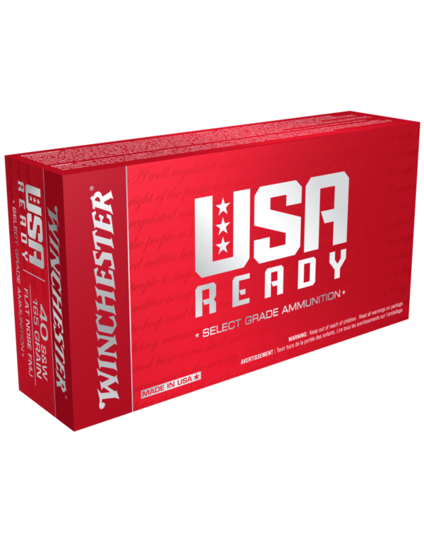 WINCHESTER 40 S&W 165GR FLAT NOSE FMJ 50 RDS