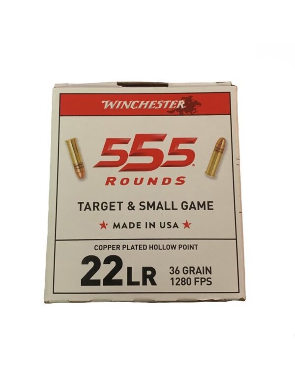 WINCHESTER 555 ROUNDS 36 GR TARGET & SMALL GAME COPPER PLATED HOLLOW POINT