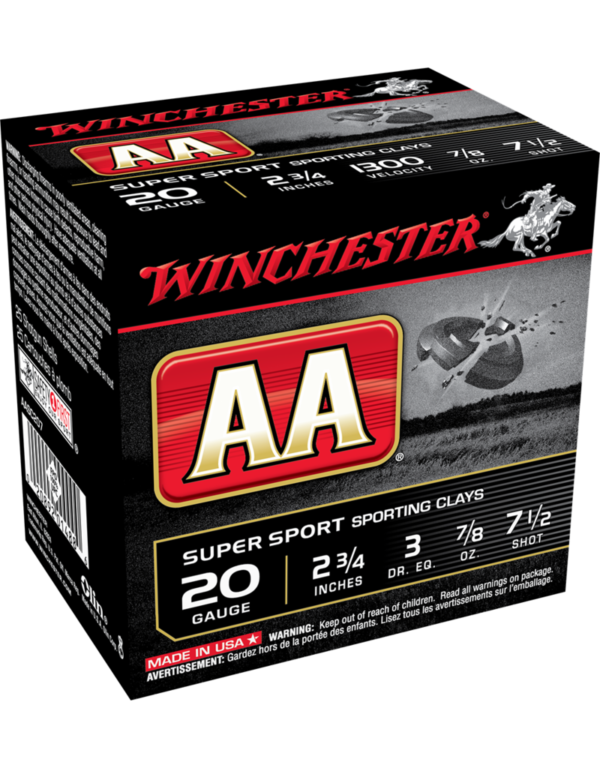 winchester aa, winchester aa shells, winchester aa 20 ga, winchester aa sporting clays, winchester aa sporting clays 20 gauge shotshells, winchester aa ammo,