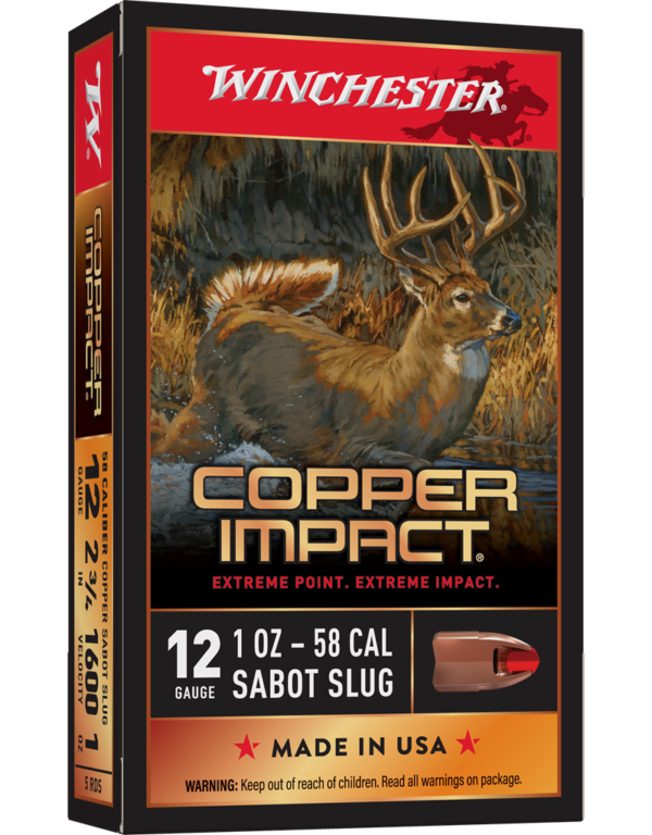 WINCHESTER COPPER IMPACT SABOT SLUG 12 GA 2 3/4 5 RDS