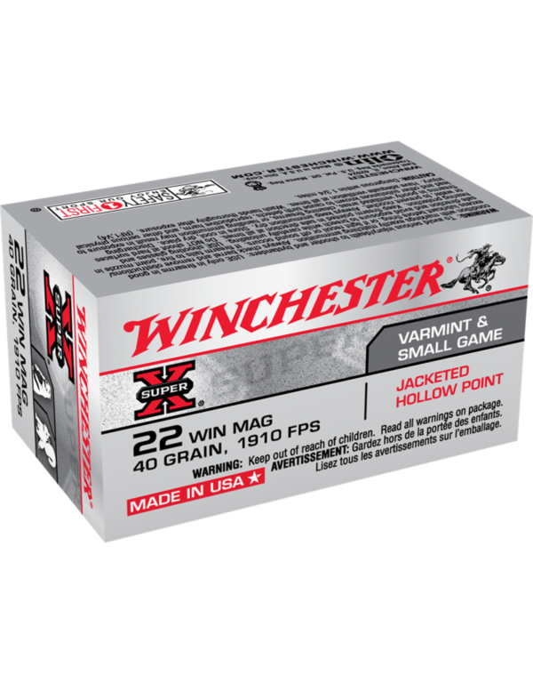 WINCHESTER SUPER-X 22 WIN MAG 40GR JHP 50 RDS