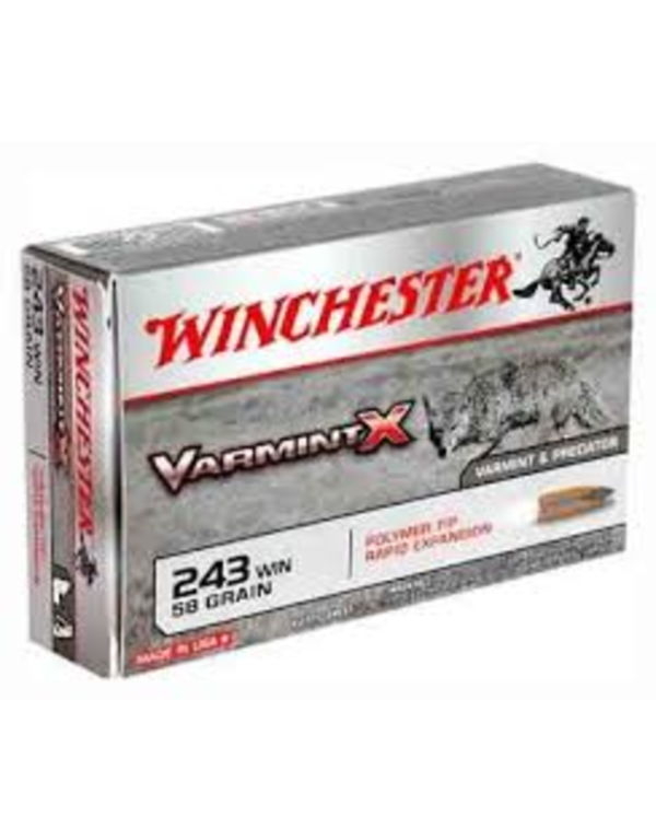 WINCHESTER VARMIT X 243, WINCHESTER VARMIT X 243 for sale, WINCHESTER VARMIT X 243 near me, WINCHESTER VARMIT X 243 WINVARMIT X 243 WIN 58GR